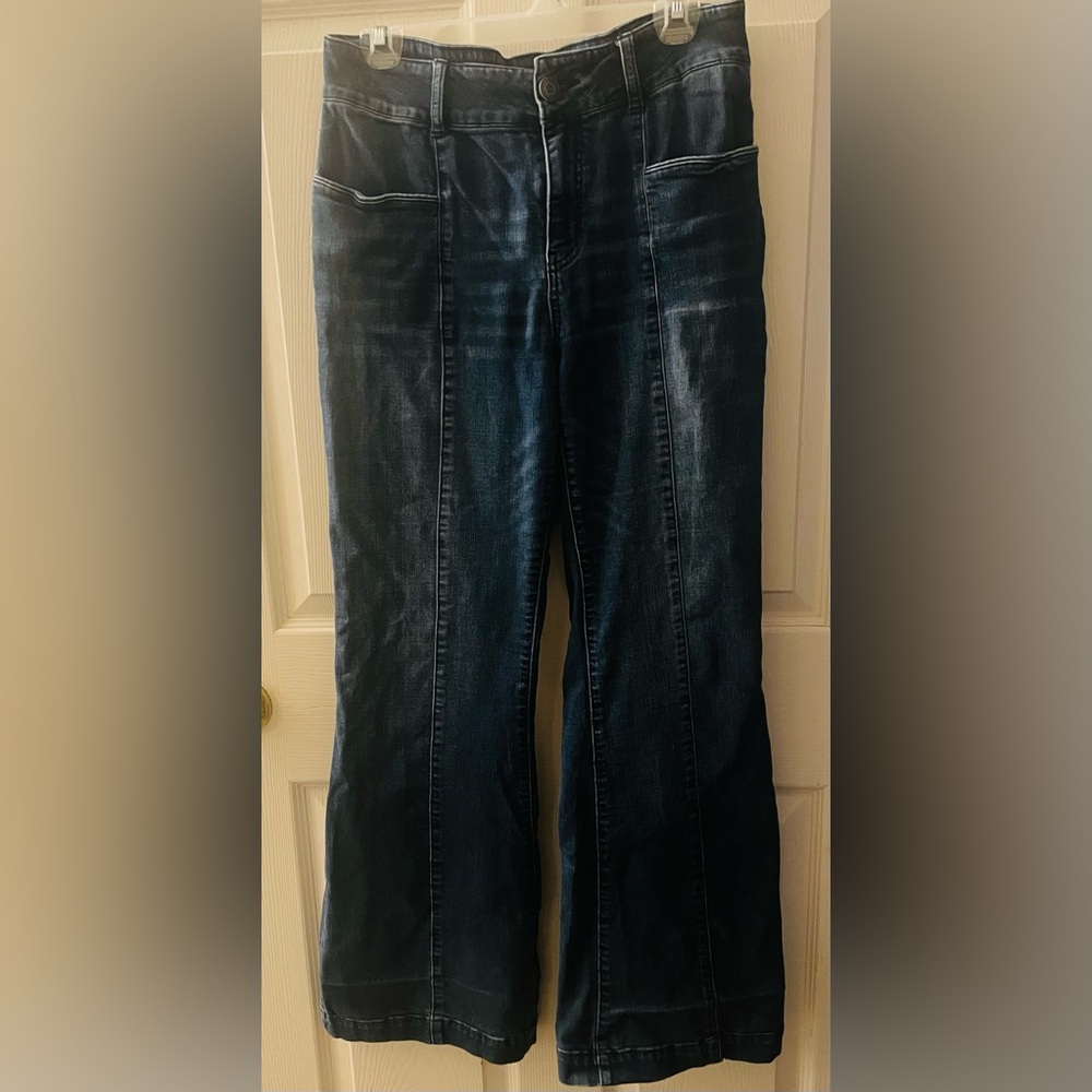 Maurices Blue Flare Wide Leg Jeans